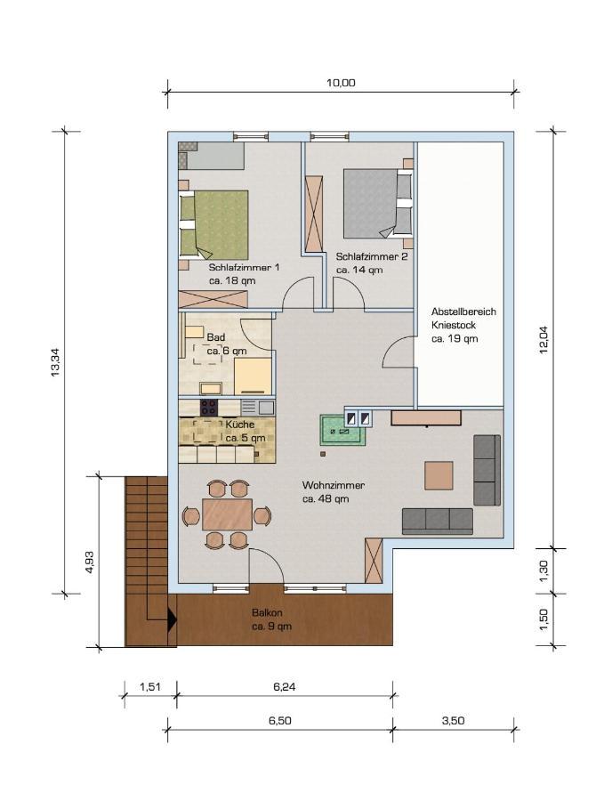 Apartament Chalet Chiemgau 90 Qm 3 Zimmer Balkon Übersee Zewnętrze zdjęcie